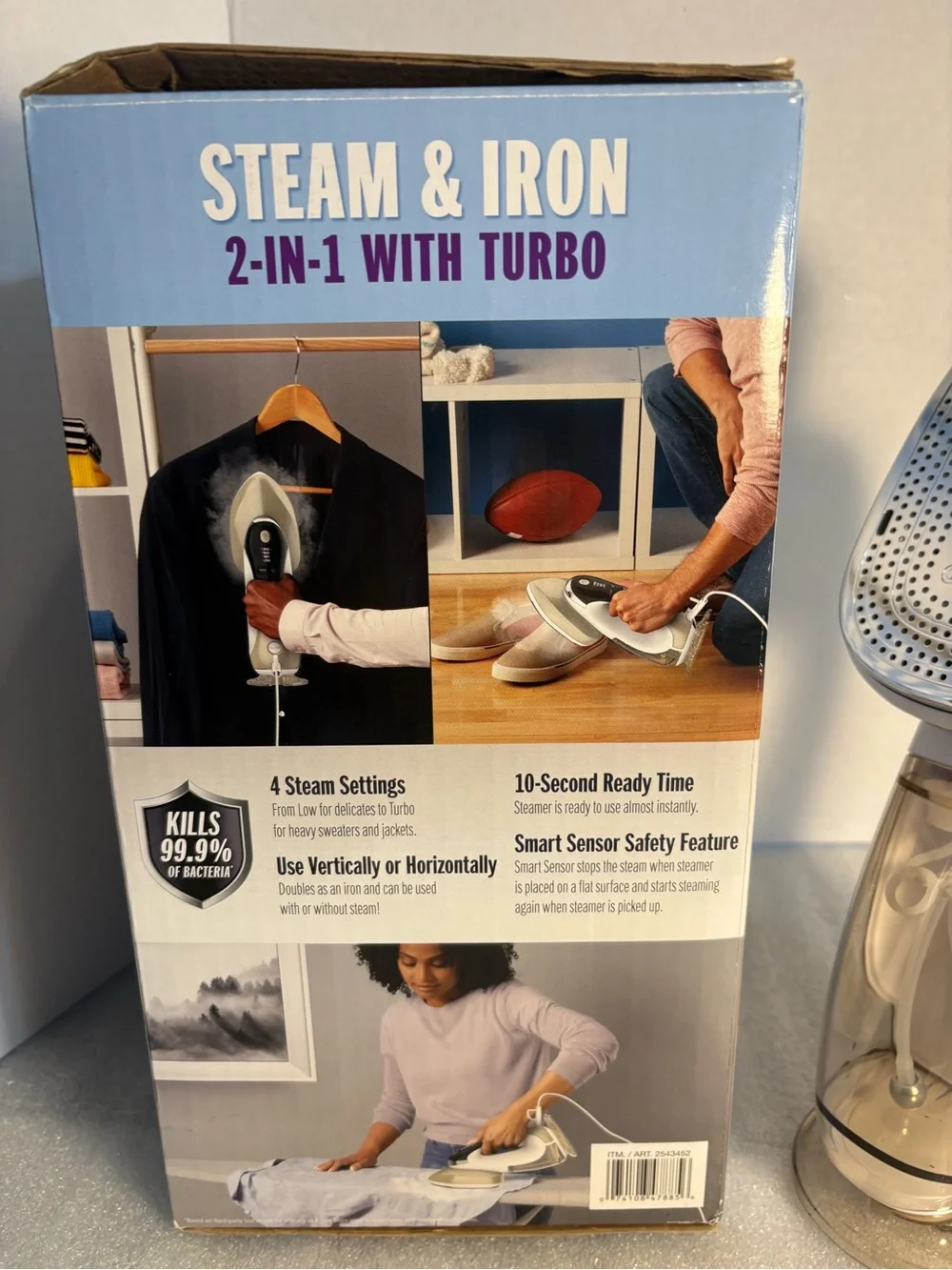 Conair Kids 2-in-1 Steam & Iron Handheld Steamer — White/Clear
